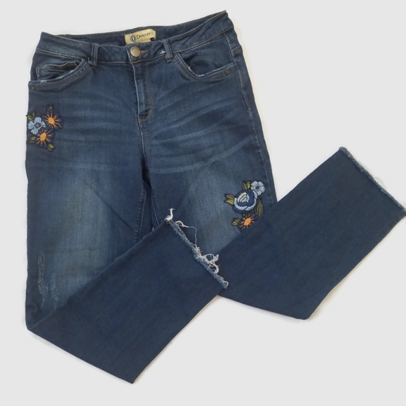 democracy embroidered jeans